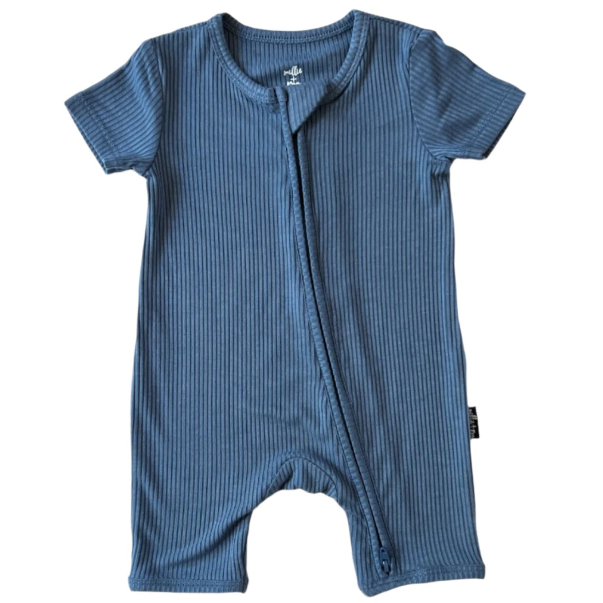 SHORTIE ZIP ROMPER - Arctic Ribbed