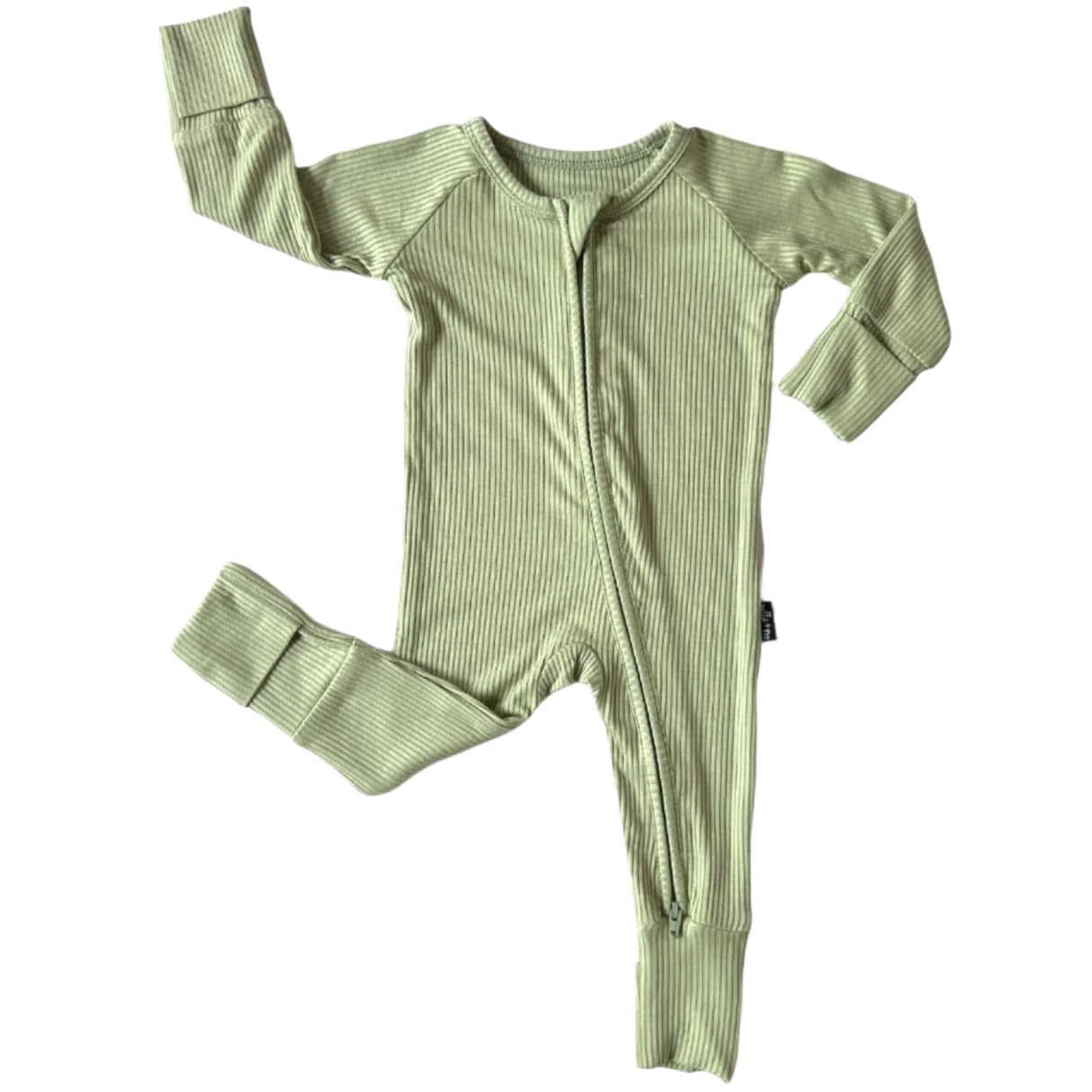 ZIP ROMPER - Pistachio Ribbed