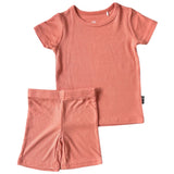 TWO PIECE SHORTIE SET- Red Rock Ribbed