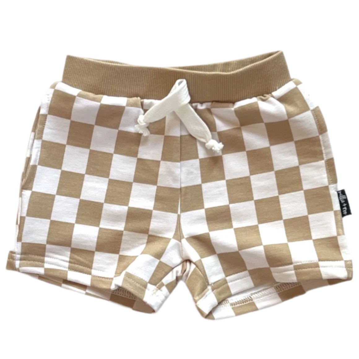 BAMBOO JOGGER SHORTS- Tan Check