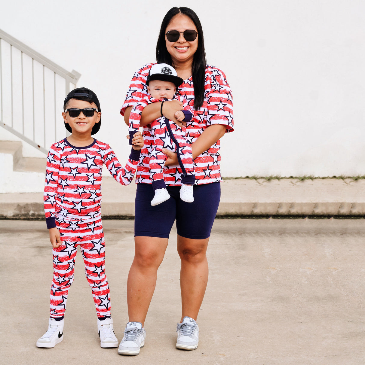 LONG SLEEVE 2 PIECE SETS- Stars + Stripes