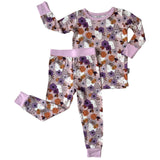 LONG SLEEVE 2 PIECE SETS- Lavender Skulls