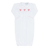 Heart Smocked Gown - HoneyBug 