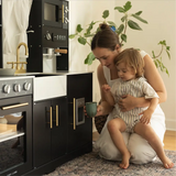 Tiny Land® Trendy Black Style Play Kitchen - HoneyBug 