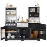 Tiny Land® Trendy Black Style Play Kitchen - HoneyBug 