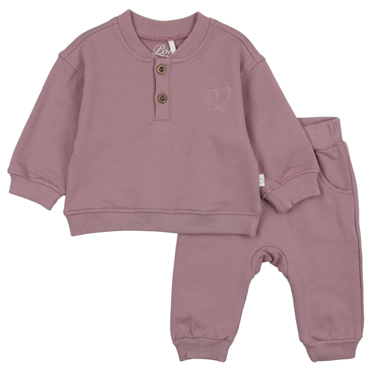 Henley Sweatsuit- Lavendar