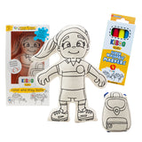 Kiboo Kids Soccer Series: Soccer Girl with Ponytail Doll - Colorable and Washable for Creative Play - HoneyBug 