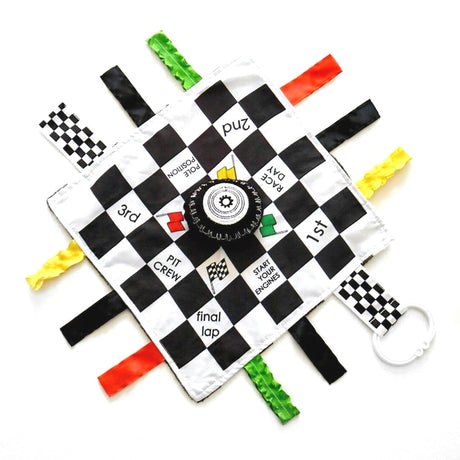 Racing Flag "Start your Engines" Learning Lovey Toy - HoneyBug 