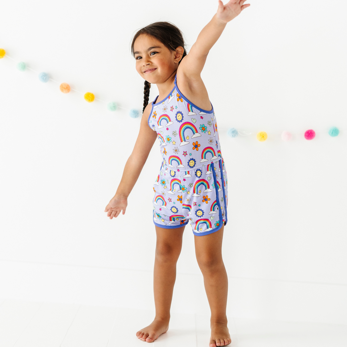 It's All Flowers and Rainbows Short Romper