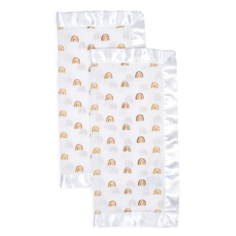 2-pack Muslin Security Blankets - Rainbow - HoneyBug 