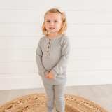 Softest 2 Piece Set - Ribbed Gray