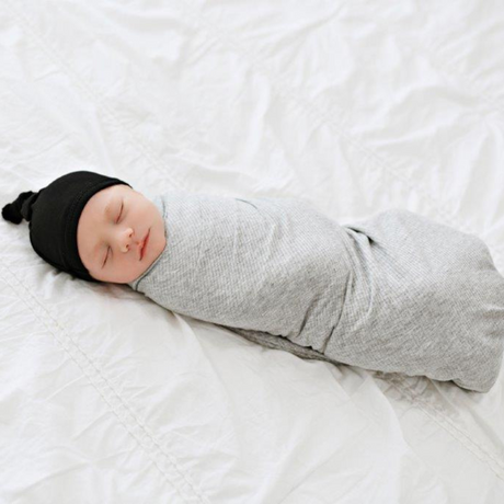 Snuggle Swaddle - Ribbed Heathered Gray