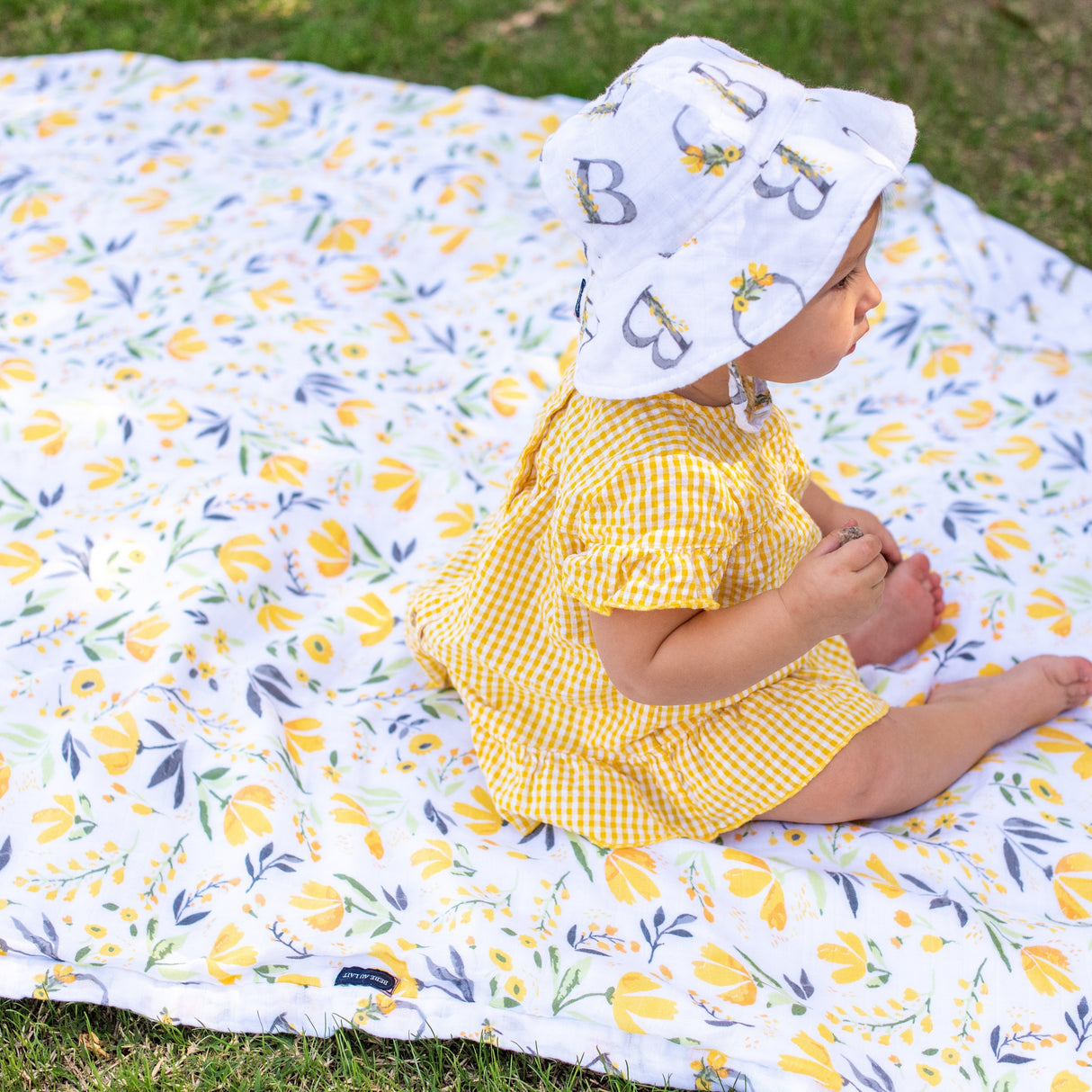 Royal Garden + Floral Alphabet Oh So Soft Snuggle Blanket - HoneyBug 