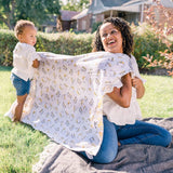 Royal Garden + Floral Alphabet Oh So Soft Snuggle Blanket - HoneyBug 