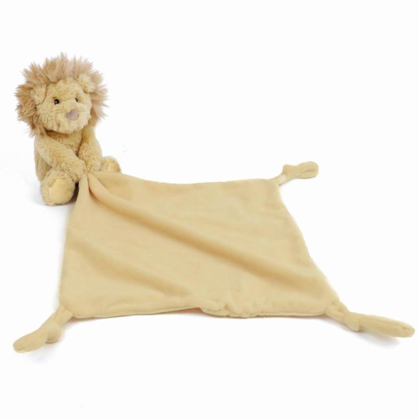 Goldie Lion Knotted Security Blankie