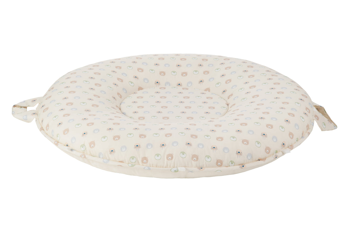 Sealy Children's Floor Cushion - Animal Faces and Beige