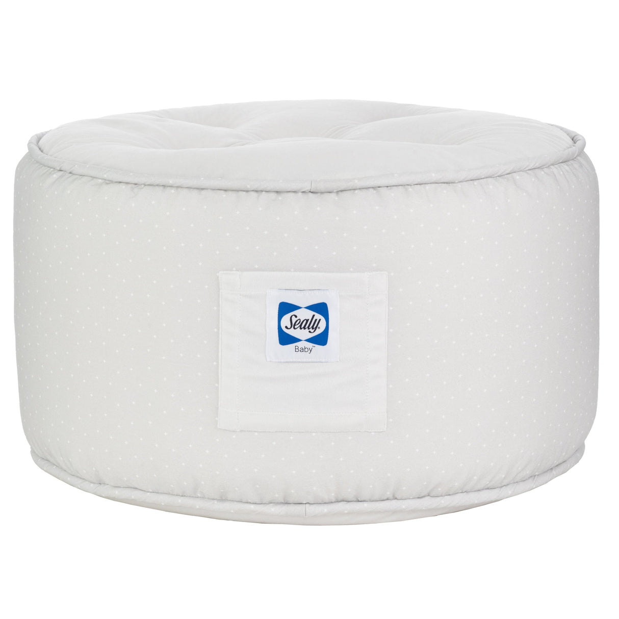 Sealy Pouf - Gray and Dot