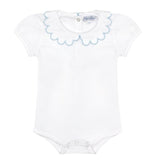 Nella Scallops Short Sleeve Onesie - HoneyBug 