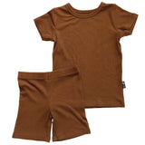 TWO PIECE SHORTIE SET- Bark Ribbed