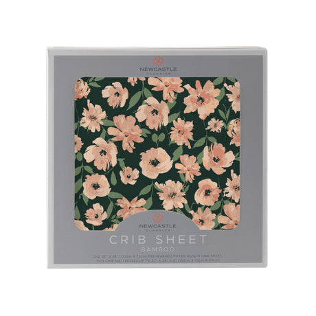 Canyon Sunset Flowers Bamboo Crib Sheet - HoneyBug 