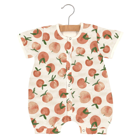 Carnelian Peaches Bamboo Newcastle Mini Romper - HoneyBug 