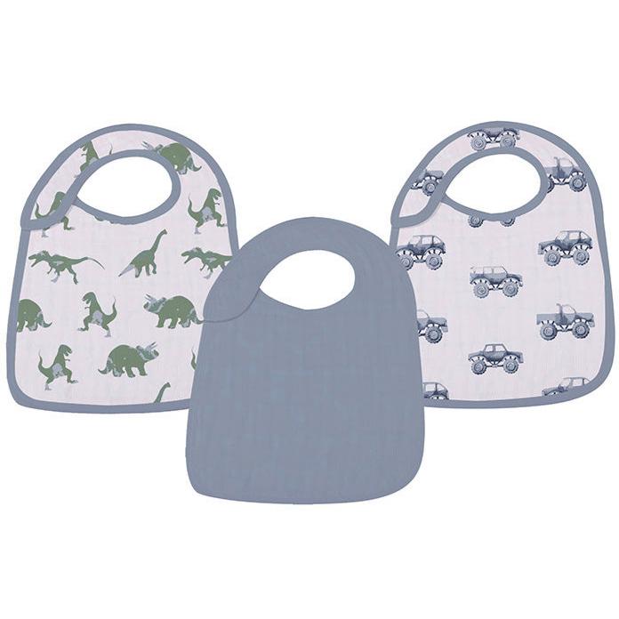 Rough Terrain Cotton Snap Bibs 3PK