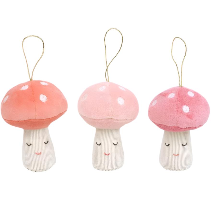 Woodland Mushroom Trio - Pink