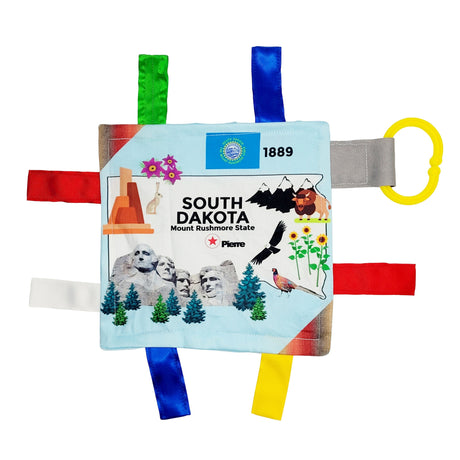 South Dakota State Tag Toy Crinkle Square - HoneyBug 