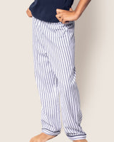 Kid's Twill Pajama Pants Navy French Ticking