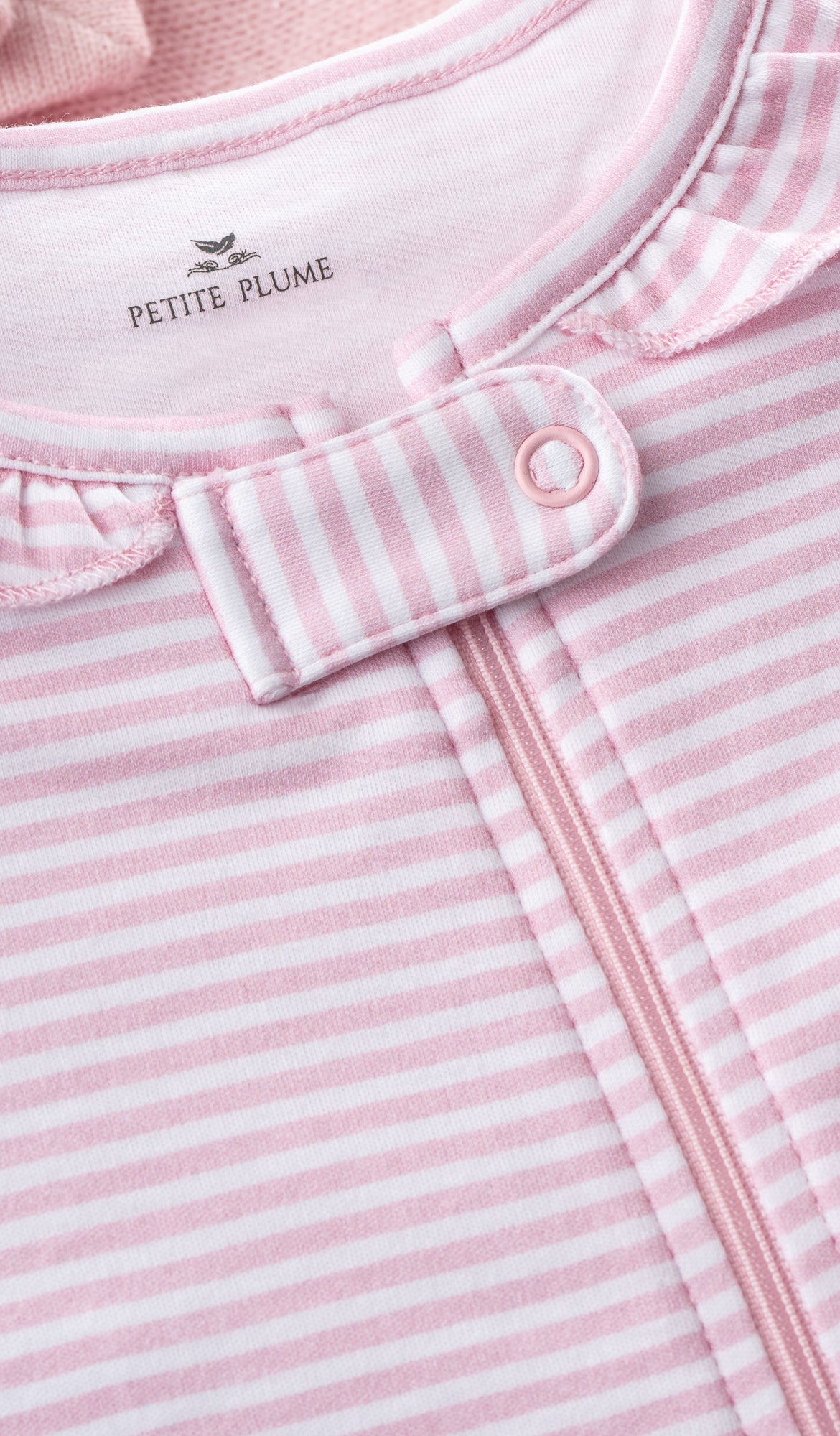 Baby's Pima Romper in Pink Stripes