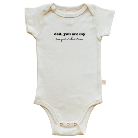 Short Sleeve Bodysuit | Dad Superhero | Organic Cotton - HoneyBug 