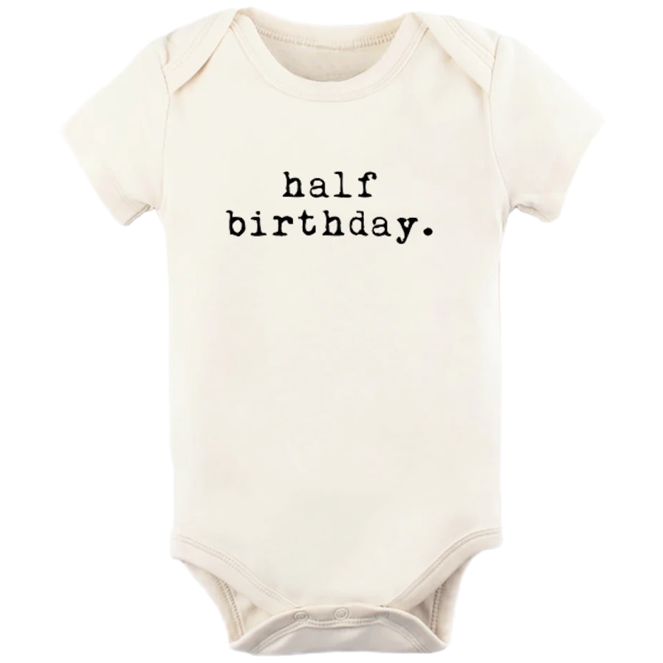 Half Birthday - Organic Cotton Bodysuit - HoneyBug 