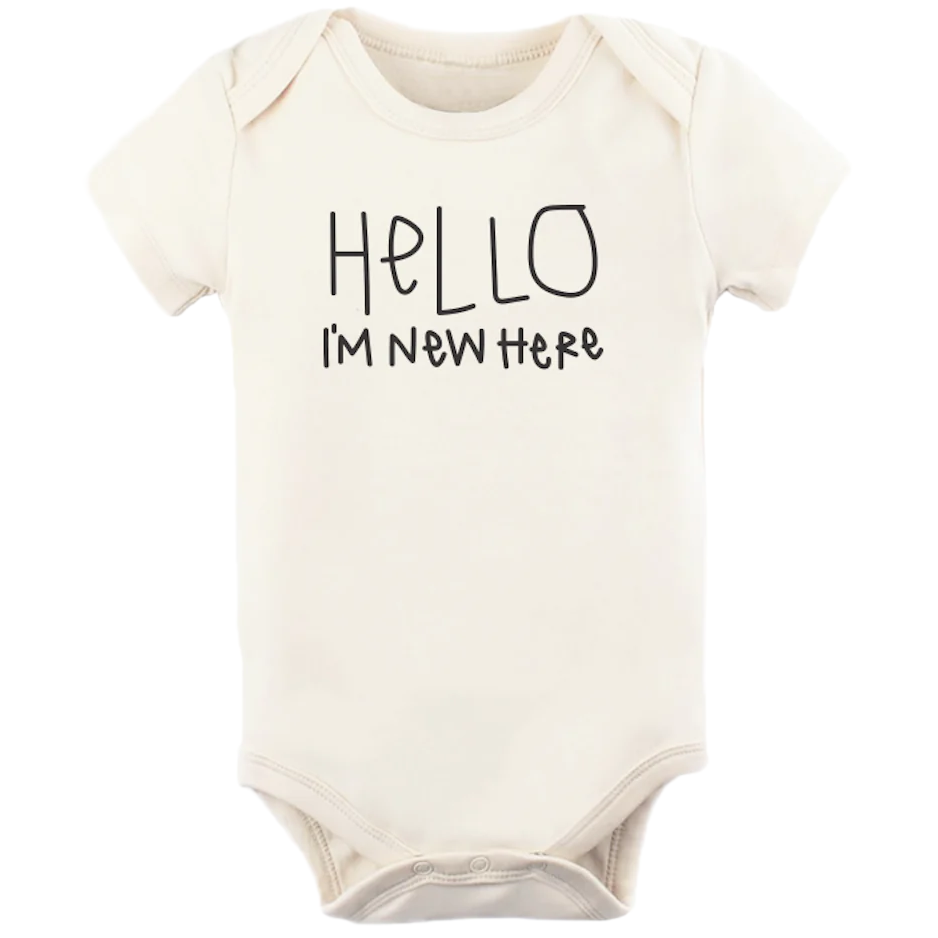 Hello I'm New Here - Organic Cotton Bodysuit - HoneyBug 