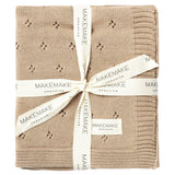 Organic Cotton Pointelle Baby Blanket - Sand