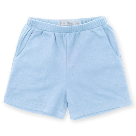 Sawyer Boys' Pima Cotton Play Shorts - Light Blue - HoneyBug 