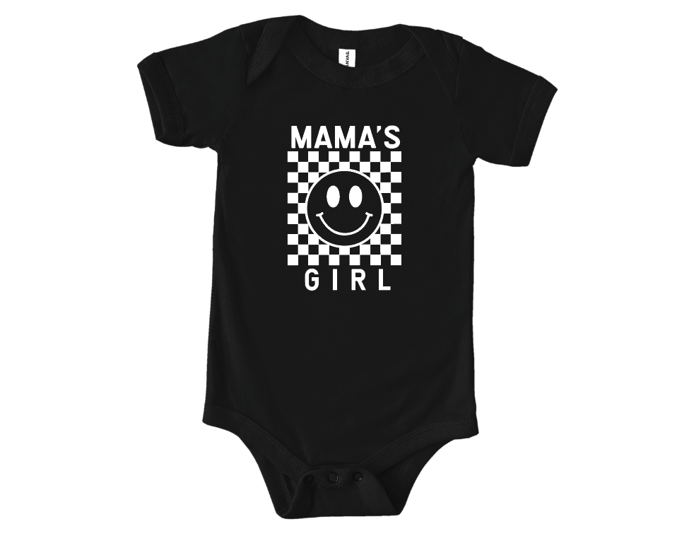 Mama's Girl Checkered Onesie