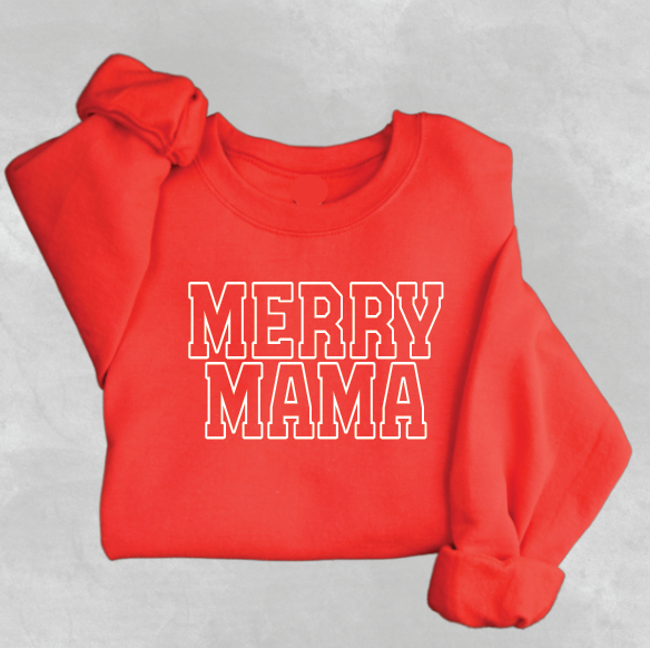 Merry Mama Collegiate Sweatshirt