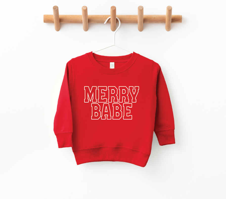 Merry Babe Collegiate Pullover