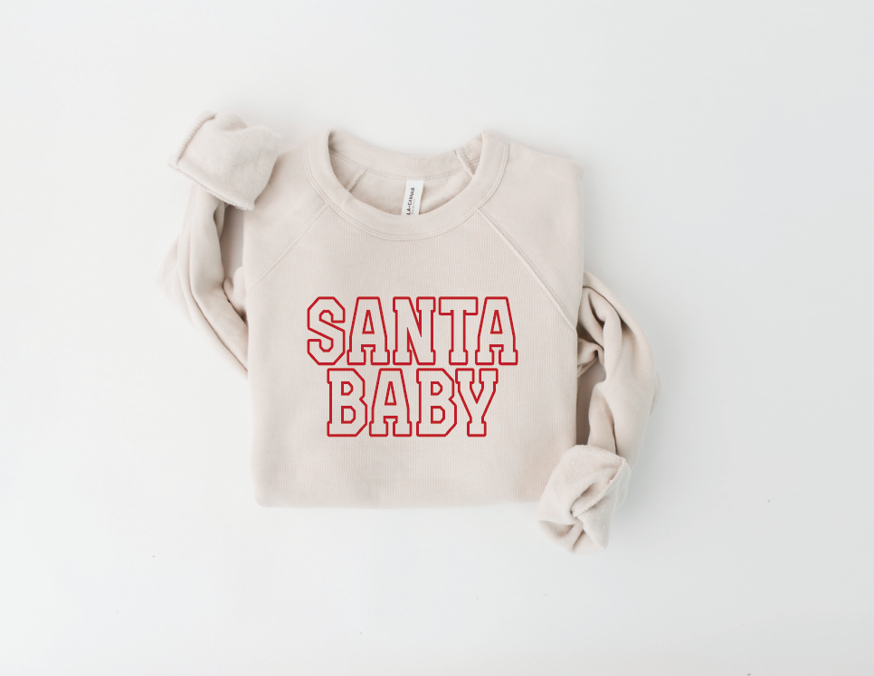 Santa Baby Varsity Maternity Sweatshirt