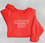 Merry Dad Collegiate Sweatshirt