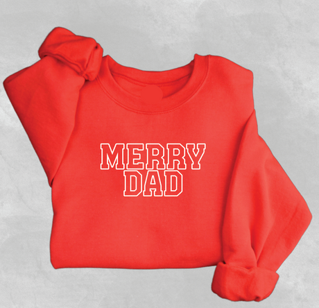 Merry Dad Collegiate Sweatshirt