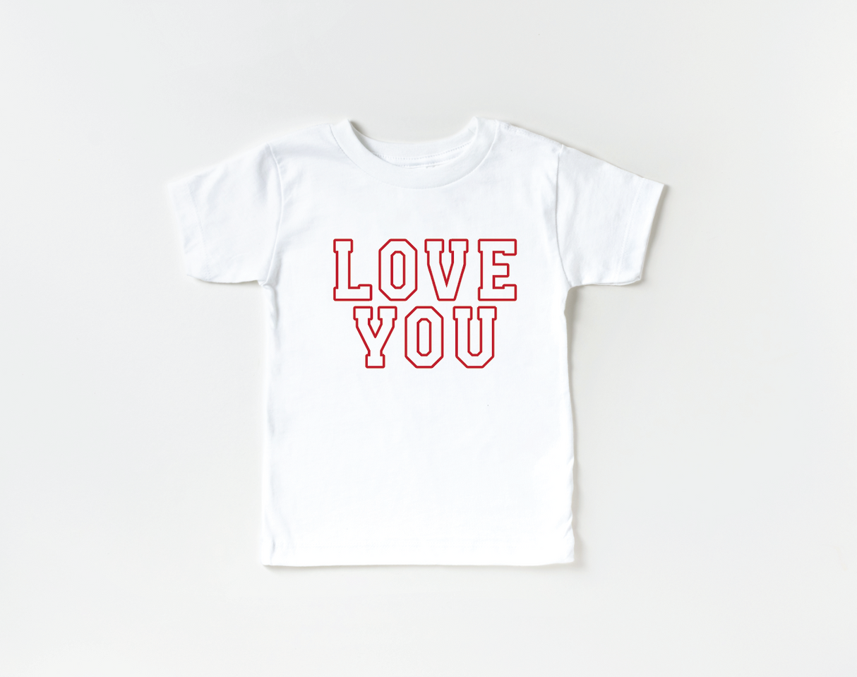 Love You Varsity Kids Tee