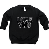 Love You Varsity Kids Pullover