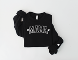 Mama with Hearts Varsity Sweatshirt