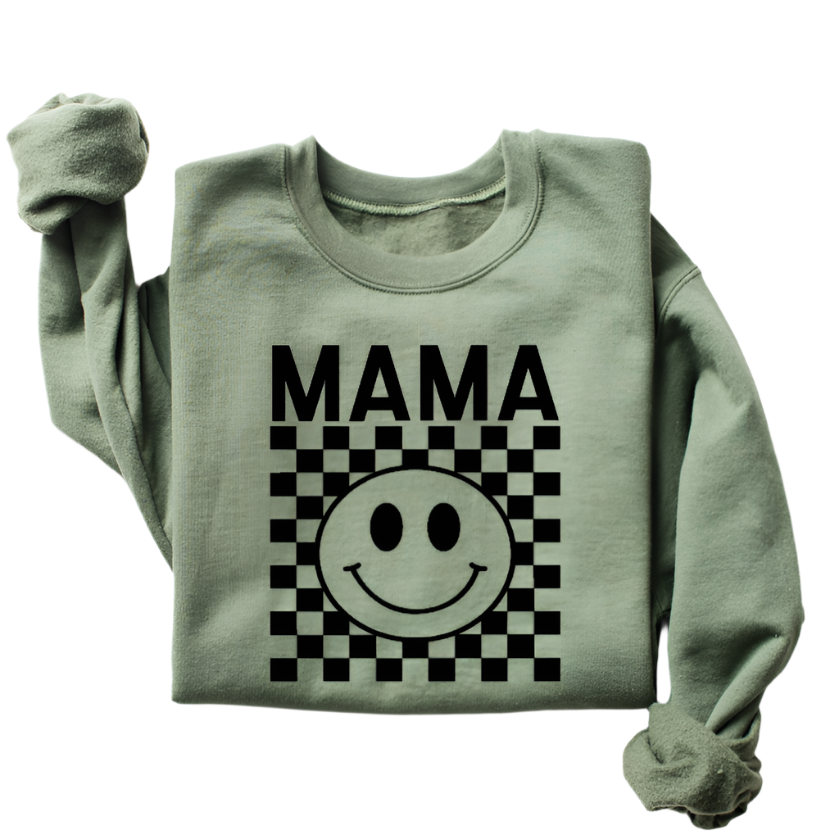 Mama Checkered Sweatshirt