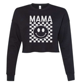 Mama Modest Crop Checkered Sweatshirt