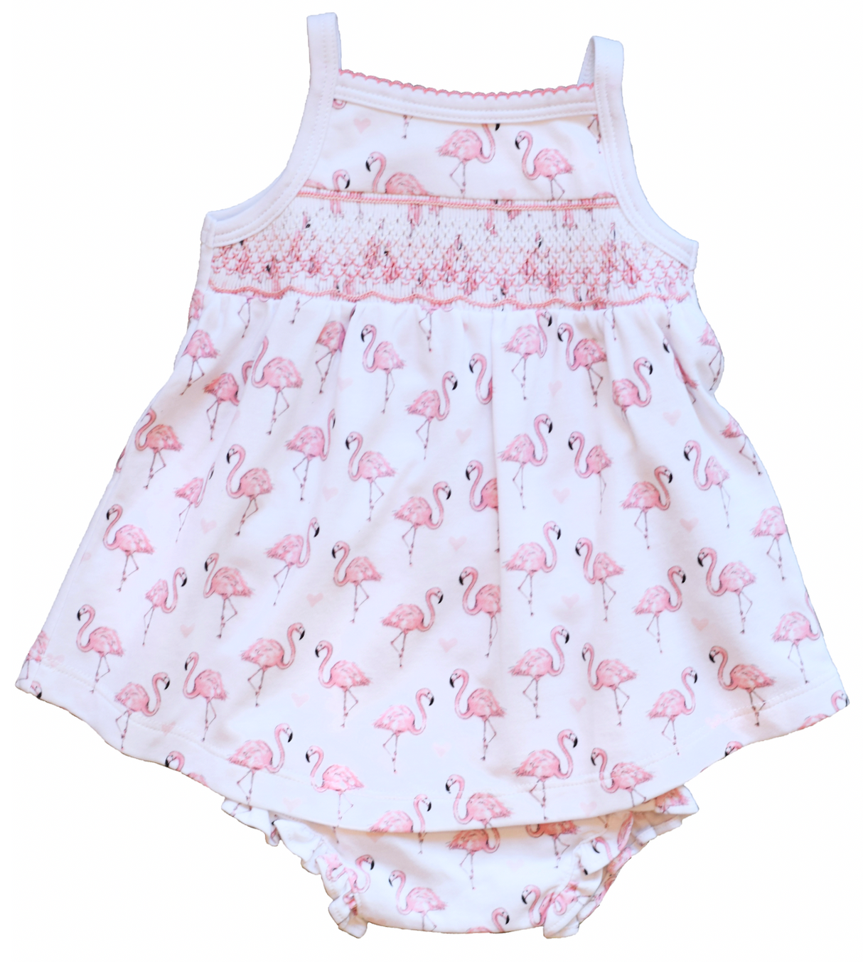 Pink Flamingo Smocked Dress