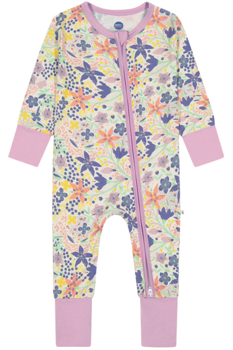 Convertible Zip Romper - Meadow - HoneyBug 