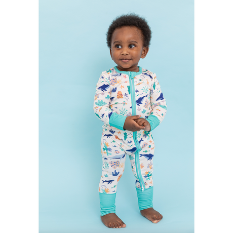 Convertible Zip Romper - Seas The Day - HoneyBug 