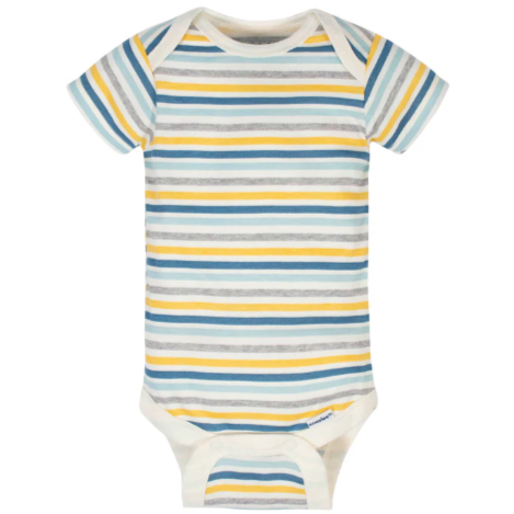 Blue and Yellow Striped Bodysuit